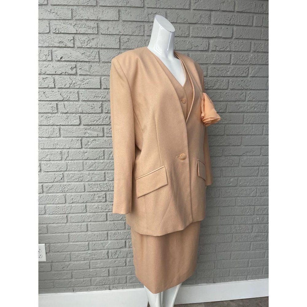 Kasper for ASL 3 Pcs Skirt Suit Set Size 14 - Picture 3 of 12